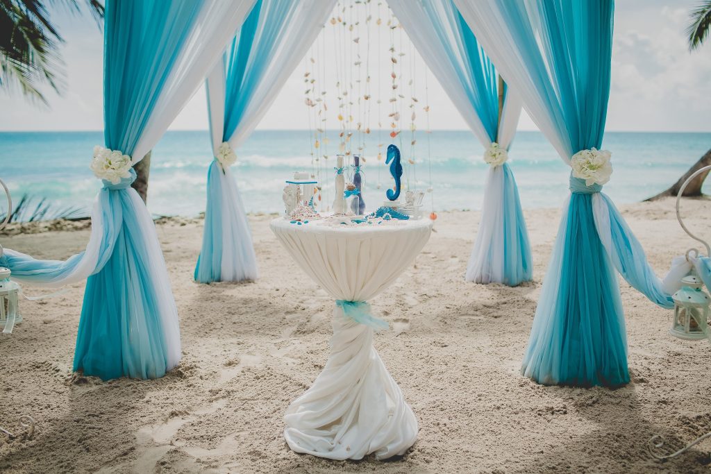 Destination wedding near beach